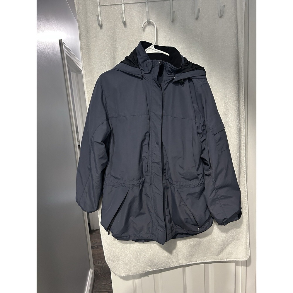 Eddie Bauer Blue Weatheredge Hooded Jacket Thinsulate, Medium, Preowned